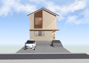広島の建築設計事務所　かんくう建築デザイン　小屋浦の家３　外観CG